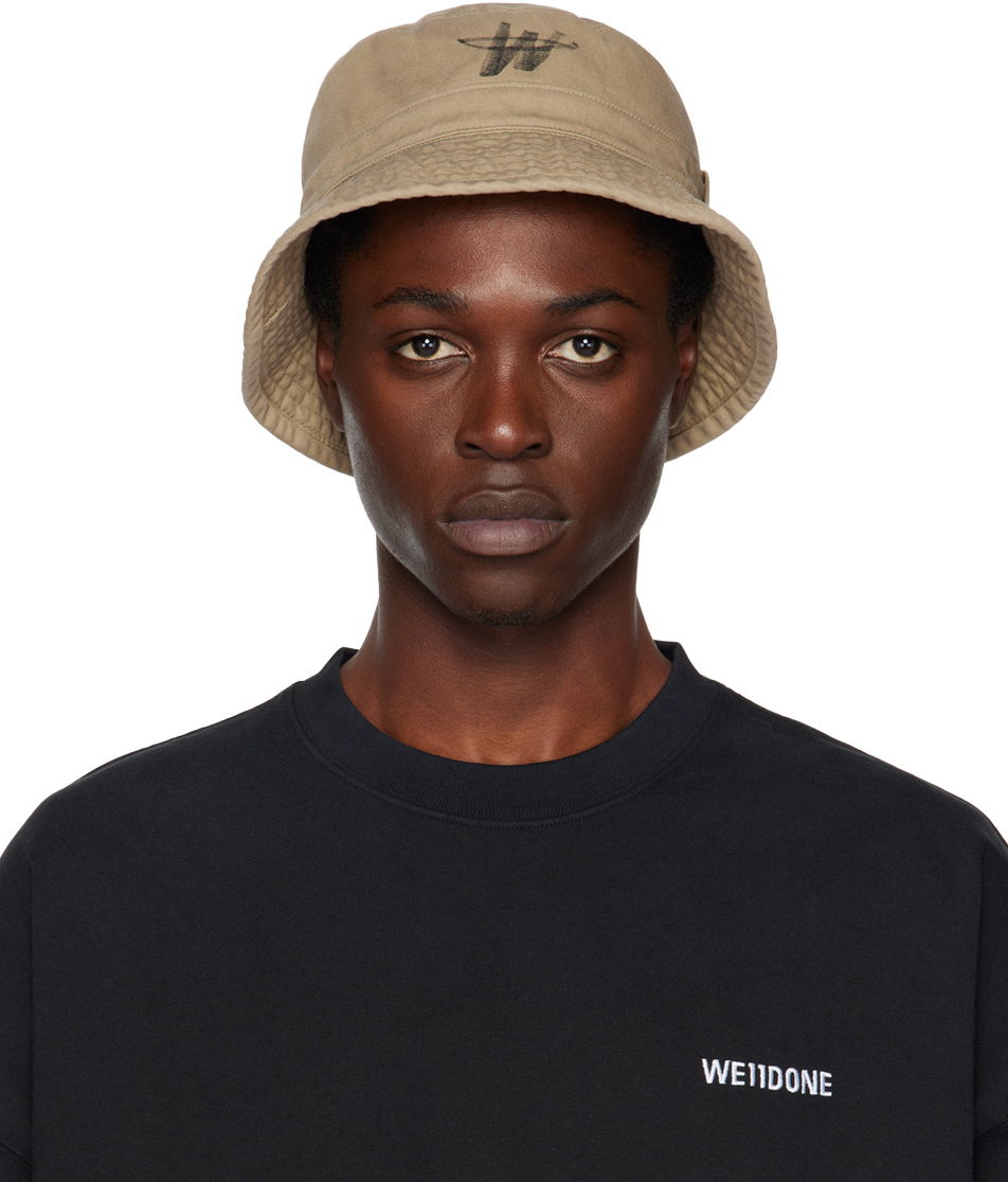 Keps We11done We11done WD One Logo Bucket Hat Beige | WD-AH3-22-404-U-BG, 0
