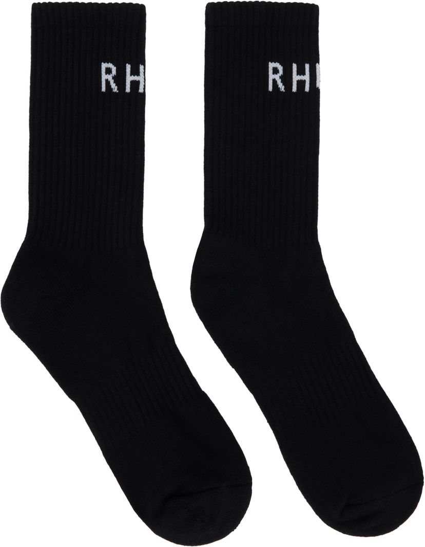 Strumpor Rhude Rhude Classic Logo Socks Svart | RHSS25SO08227