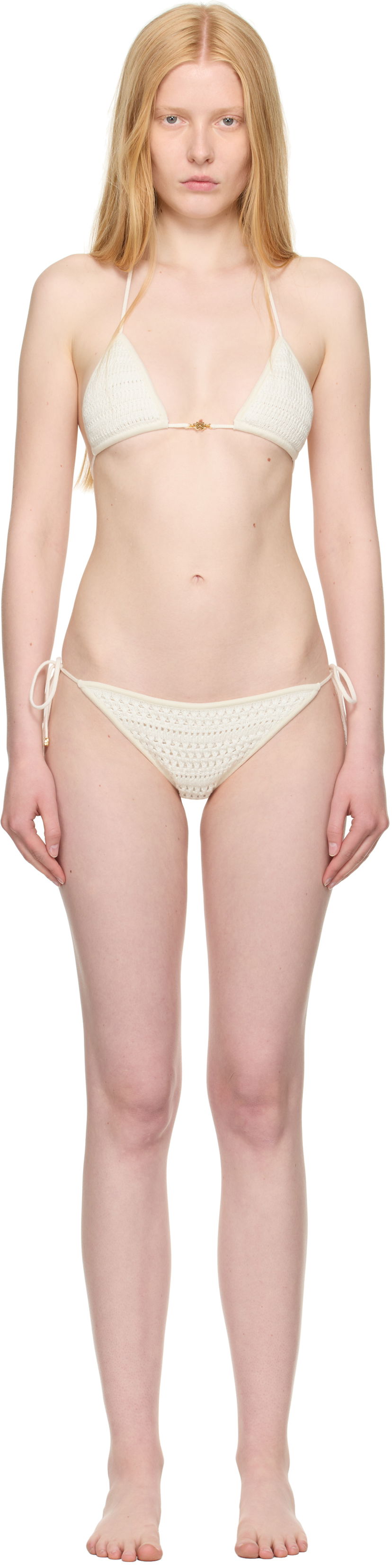 Badkläder AMIRI AMIRI Crochet Bikini Vit | AWKNRA1001