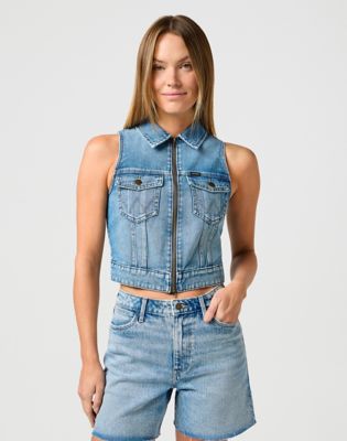 Väst Wrangler Wrangler Dallas Zip Front Vest Blå | 112362590:XXL, 0