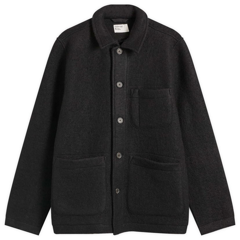 Jacka Universal Works Wool Fleece Field Jacket, Size Small Svart | 00017-BLK