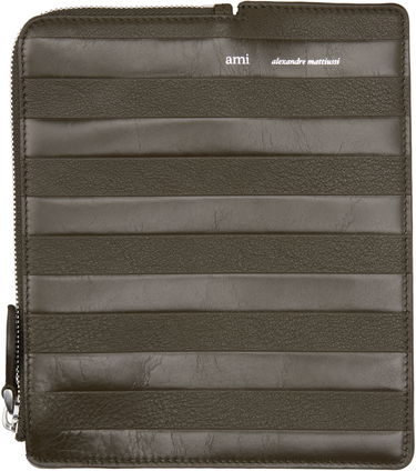 Plånbok AMI AMI Alexandre Mattiussi Leather Midi Wallet Grön | USL008.AL0090, 0