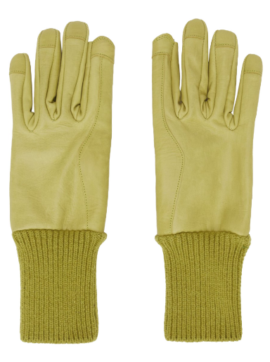 Handskar Rick Owens Short Ribcuff Gloves Gul | RR02C7458 LSU