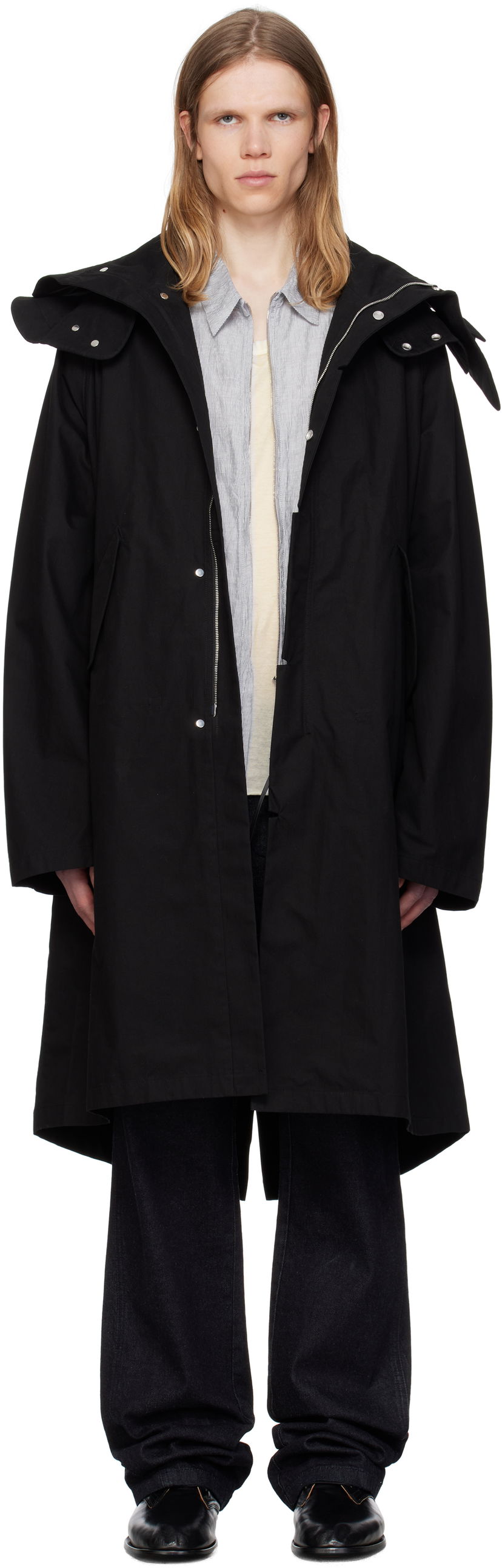 Parkas Post Archive Faction (PAF) PAF 8.0 Center Rain Coat Svart | 8.0 OPC-B