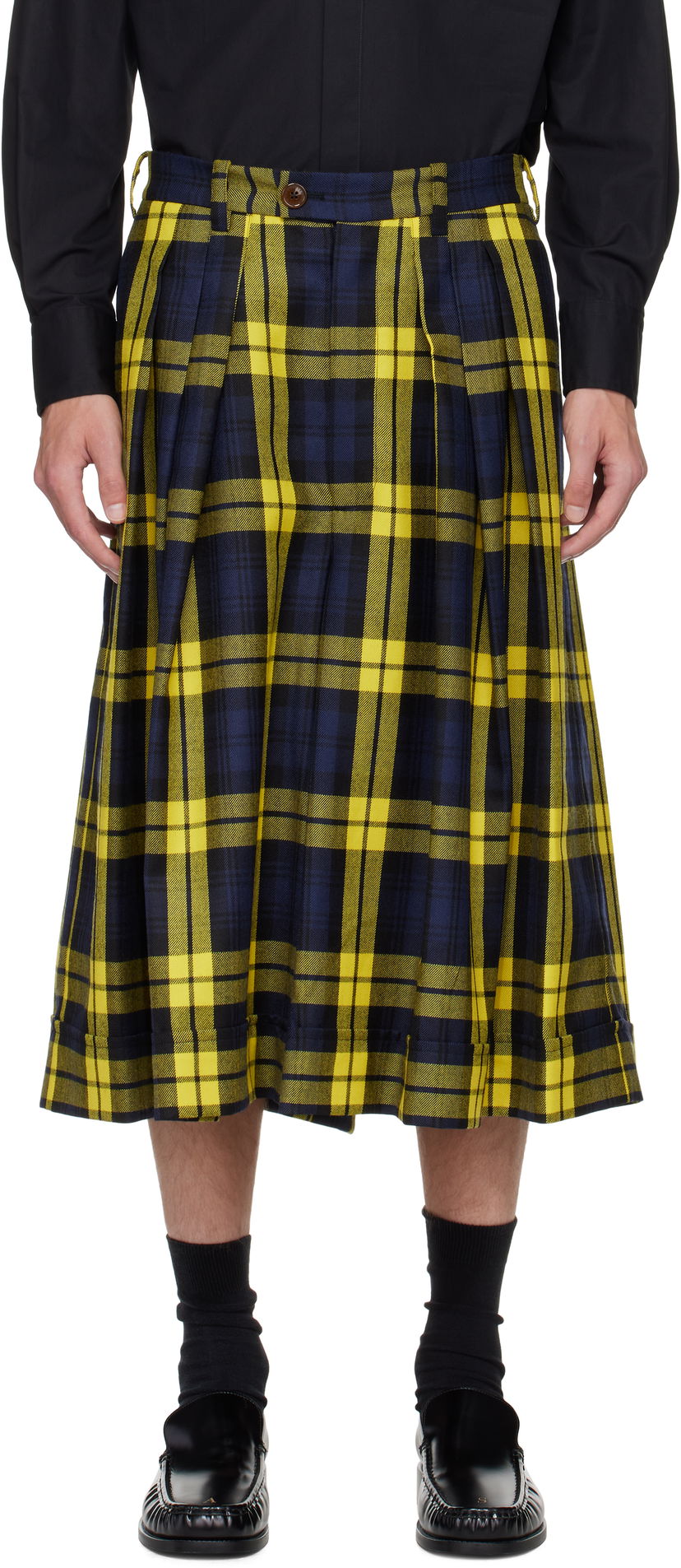 Shorts Vivienne Westwood Vivienne Westwood Pleated Tartan Culottes Gul | 3F01000C-W0175-