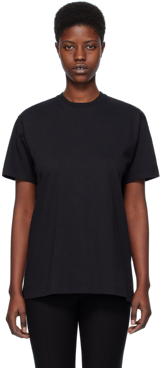 T-shirt TOTEME Straight T-Shirt Svart | 232-5043-786