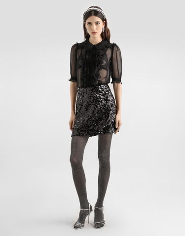 Kjol Dolce & Gabbana Dolce & Gabbana Sequined Skirt Collection Svart | F4DADTHLMZMN0000, 1