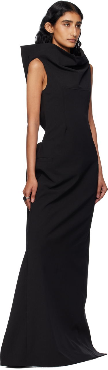 Klä Jean Paul Gaultier Jean Paul Gaultier Cowl Neck Maxi Dress Svart | 25/03-W-DR045-W002-00, 3