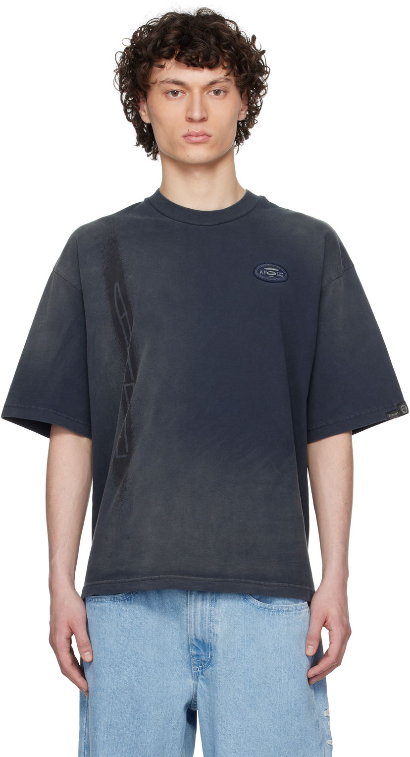 T-shirt AAPE by A Bathing Ape AAPE by A Bathing Ape Fancy Main T-Shirt Mörkblå | AAPTEM1674XXNBKL