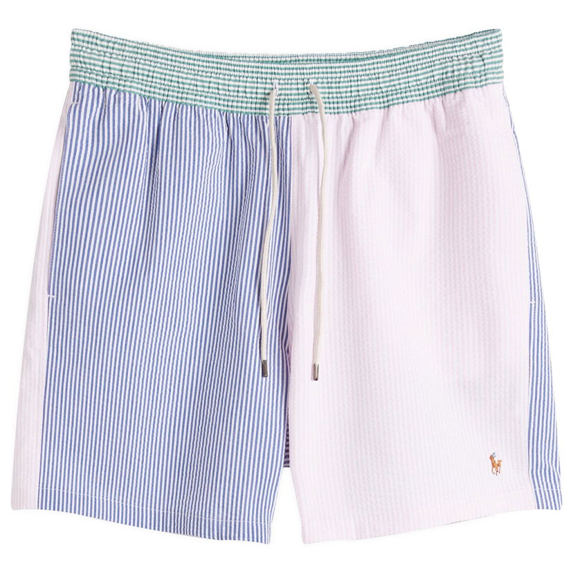 Badkläder Polo by Ralph Lauren Polo Ralph Lauren Multi Stripe Seersucker Swim Shorts, Size Large Flerfärgad | 710963307001