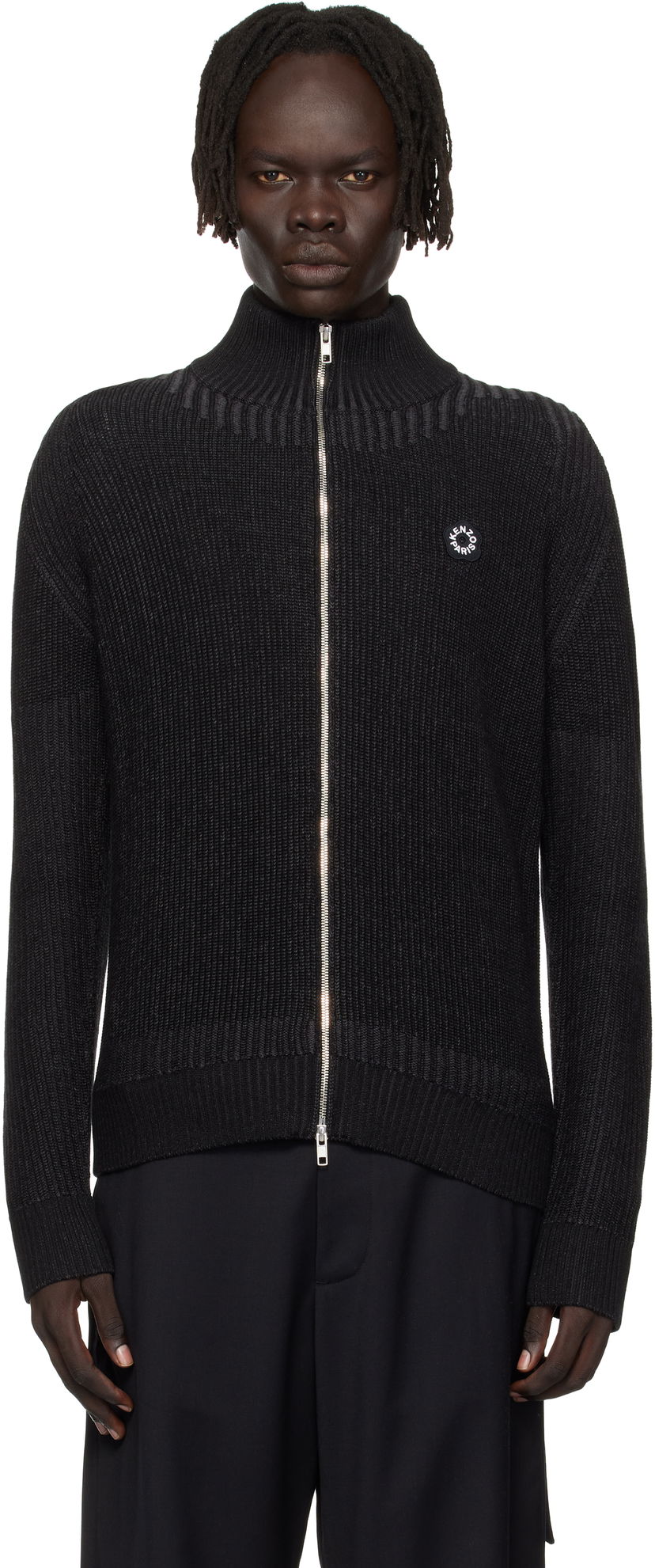 Sweater KENZO Kenzo Paris 'Boke Flower 2.0' Zip Cardigan Svart | FF65CA7403LH