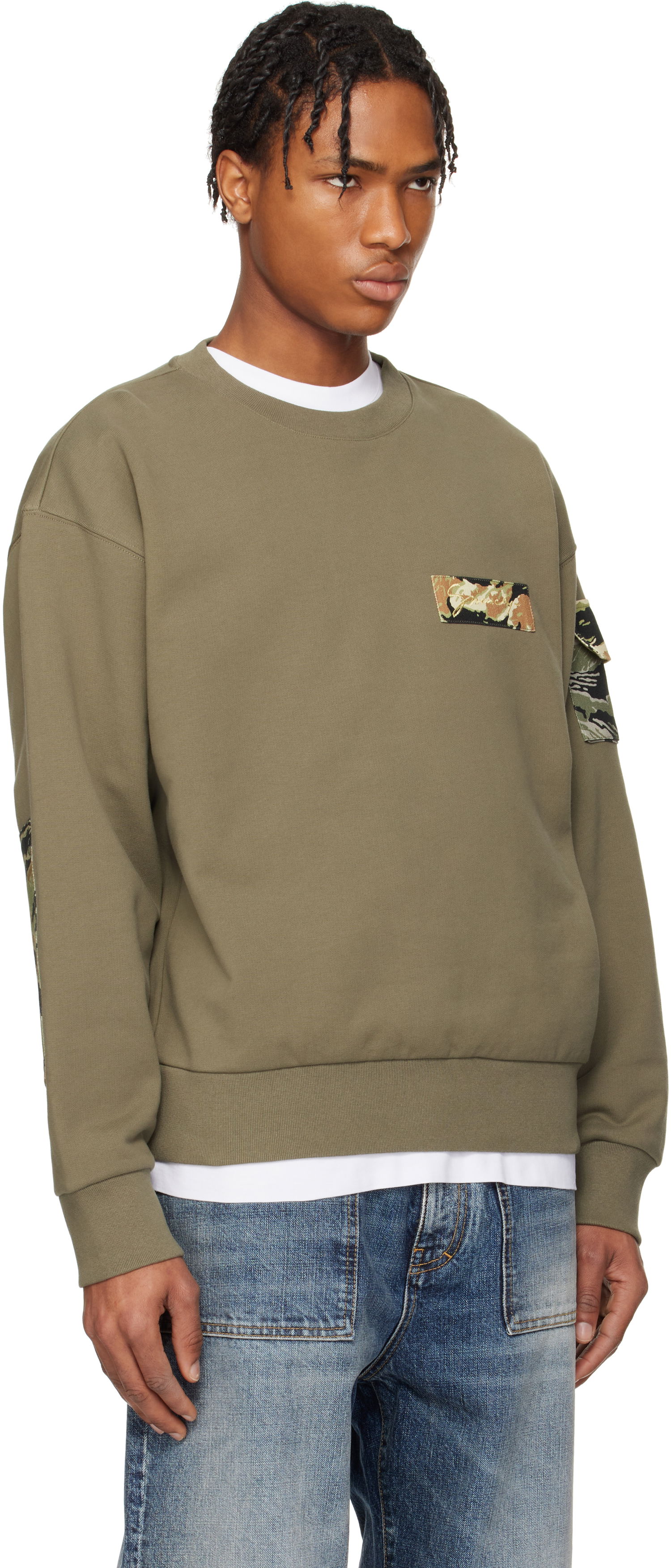 Sweatshirt Givenchy Givenchy Camo Patches Sweatshirt Grön | BMJ0LC3YQ6333, 1