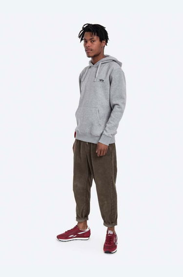 Sweatshirt Alpha Industries Alpha Industries Basic Small Logo Hoodie Grå | 196318-gry, 2