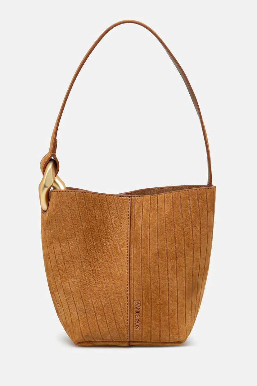 Handväska JW Anderson JW Anderson The Jwa Corner Small Bucket Bag Brun | HB0740.LA0375
