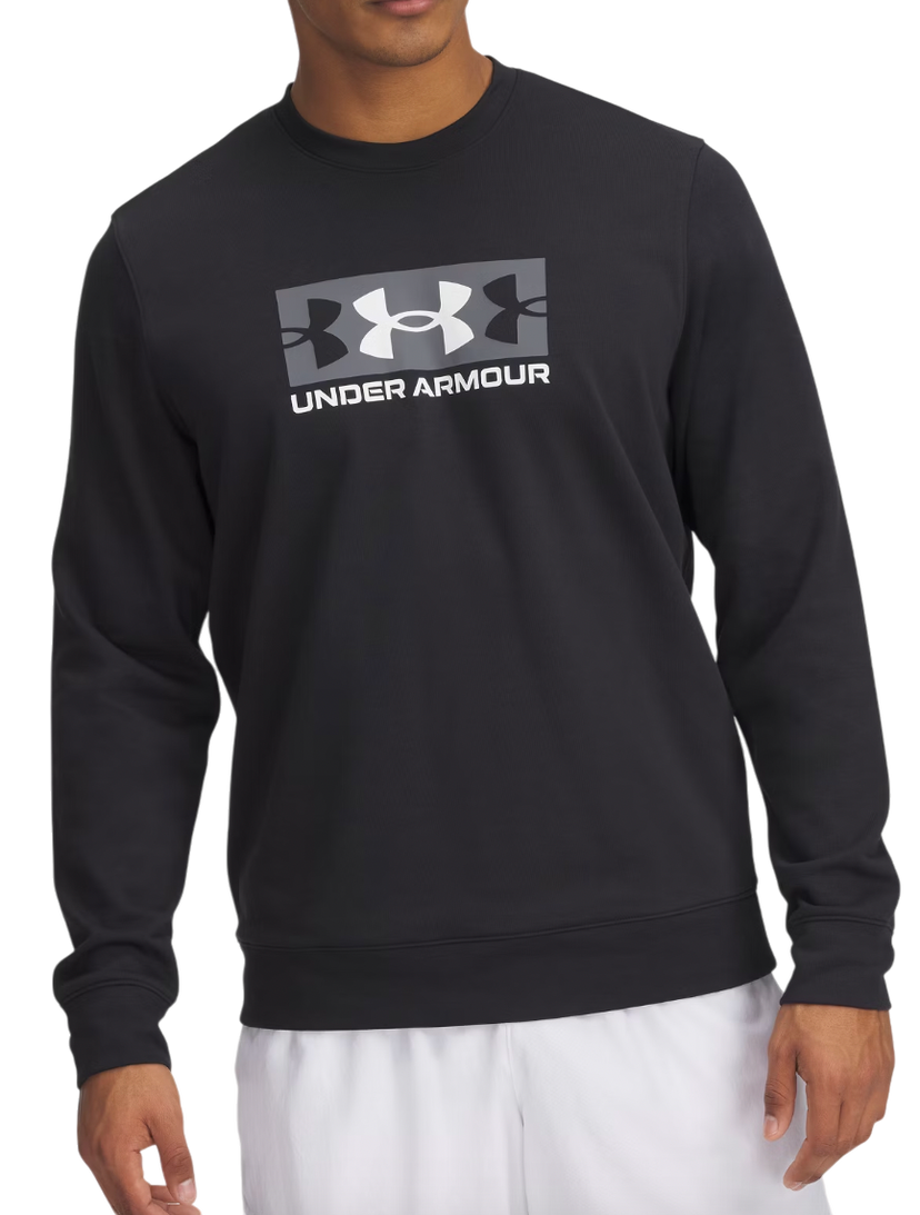 Sweatshirt Under Armour Rival Terry Logo Crew Sweatshirt Svart | 1390140-001