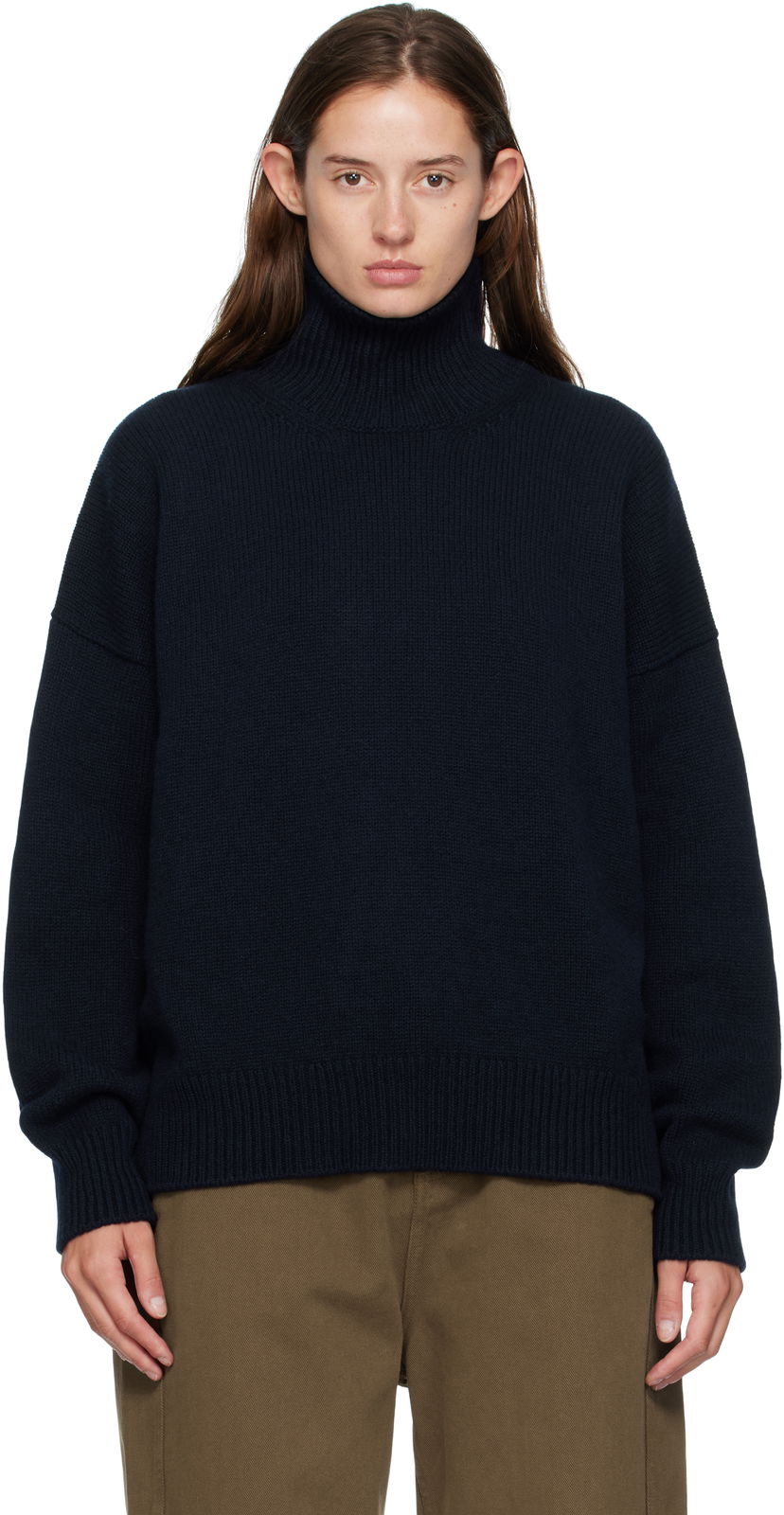 Sweater &Daughter &Daughter Balla Rollneck Turtleneck Sweater Mörkblå | F2402