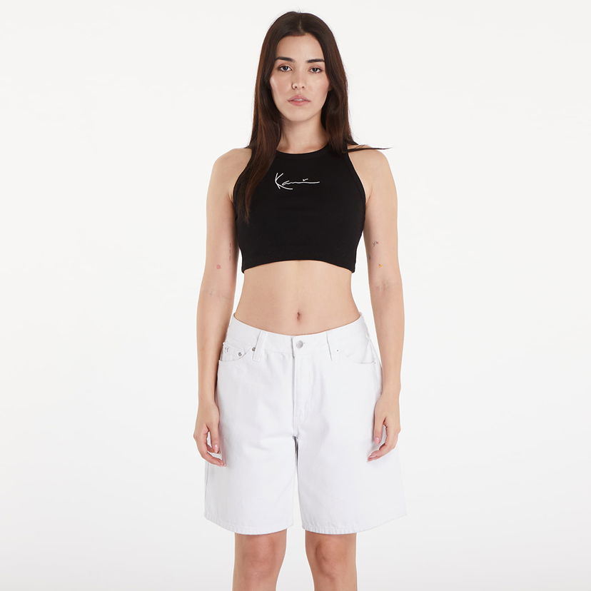 Linne Karl Kani Top Small Signature Essential Racer Rib Top Black Svart | KW-TP011-001-01