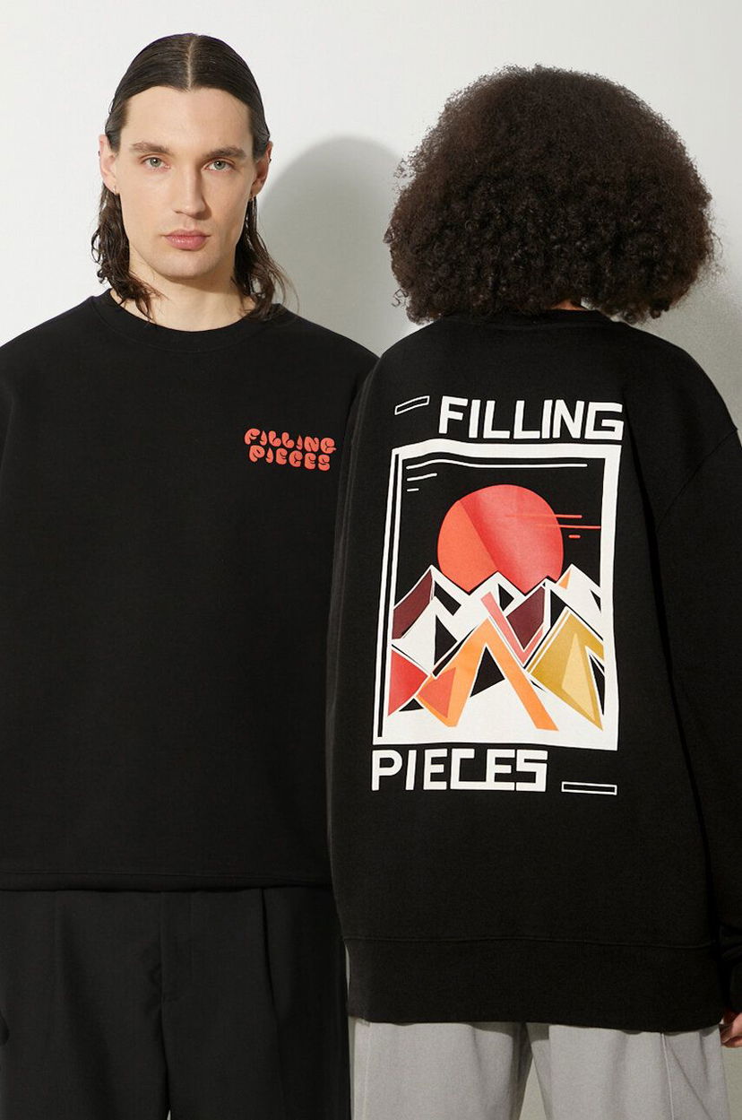 Sweatshirt Filling Pieces Filling Pieces Sunset Graphic Sweatshirt Svart | 74517021861
