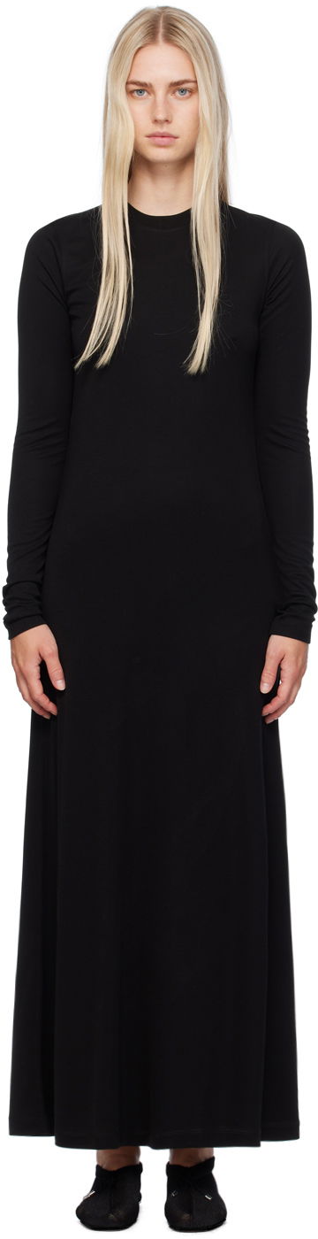 Klä TOTEME TOTEME Long-Sleeve Maxi Dress Svart | 243-WRD1947-FB0205