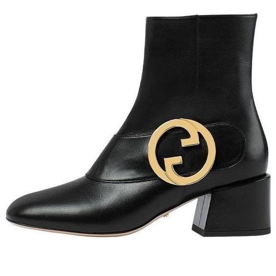 Sneakers och skor Gucci Blondie Leather Ankle Boots Svart | 700016-C9D00-1000
