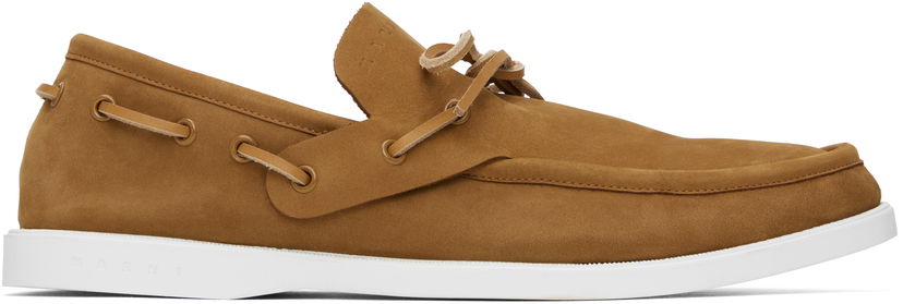 Kläder Marni Marni Nubuck Boat Shoes Brun | MOMS005902 P7325 00M37