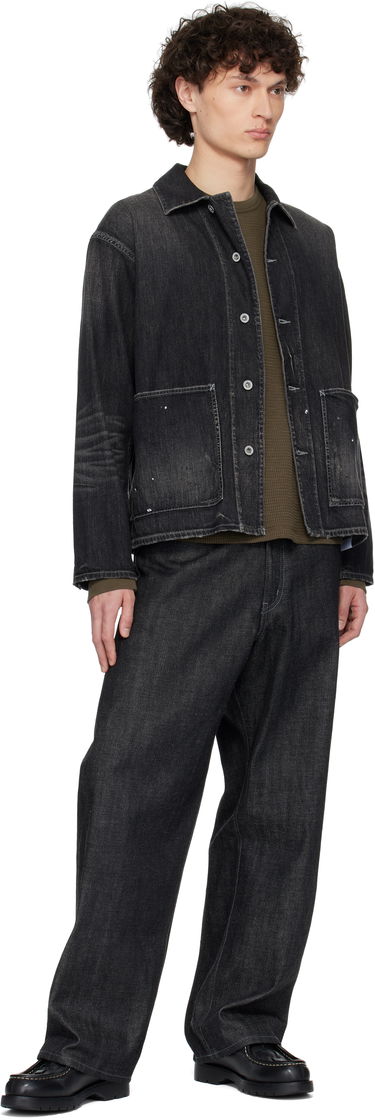 Jacka Neighborhood Neighborhood Washed Denim Coverall Jacket Svart | 251SPNH-JKM02, 3