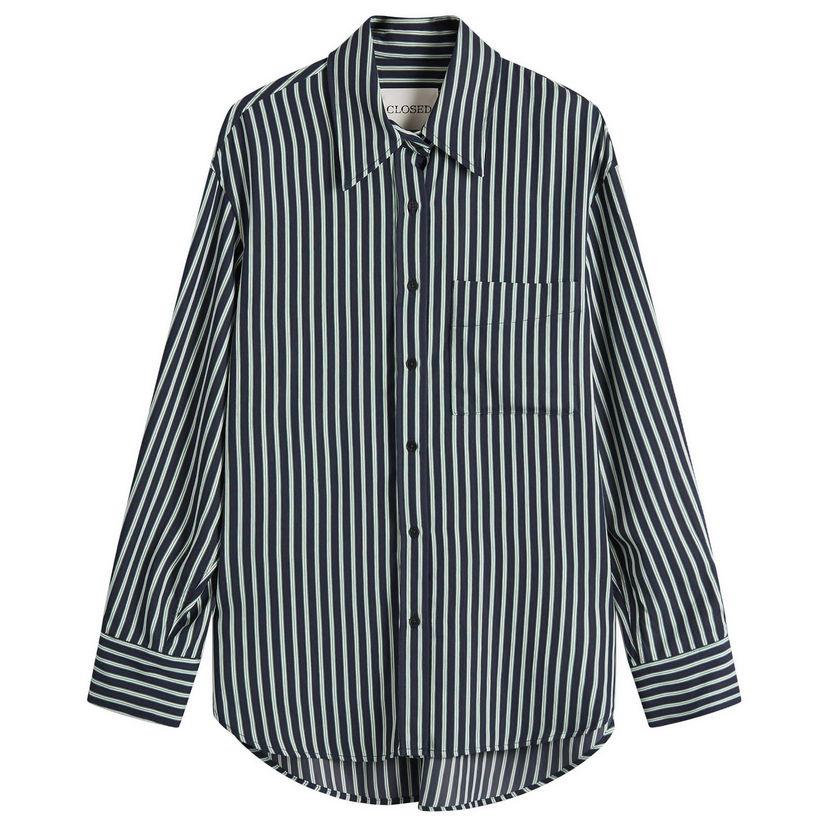 Skjorta CLOSED Closed Oversize Striped Shirt Mörkblå | C94241-54W-22