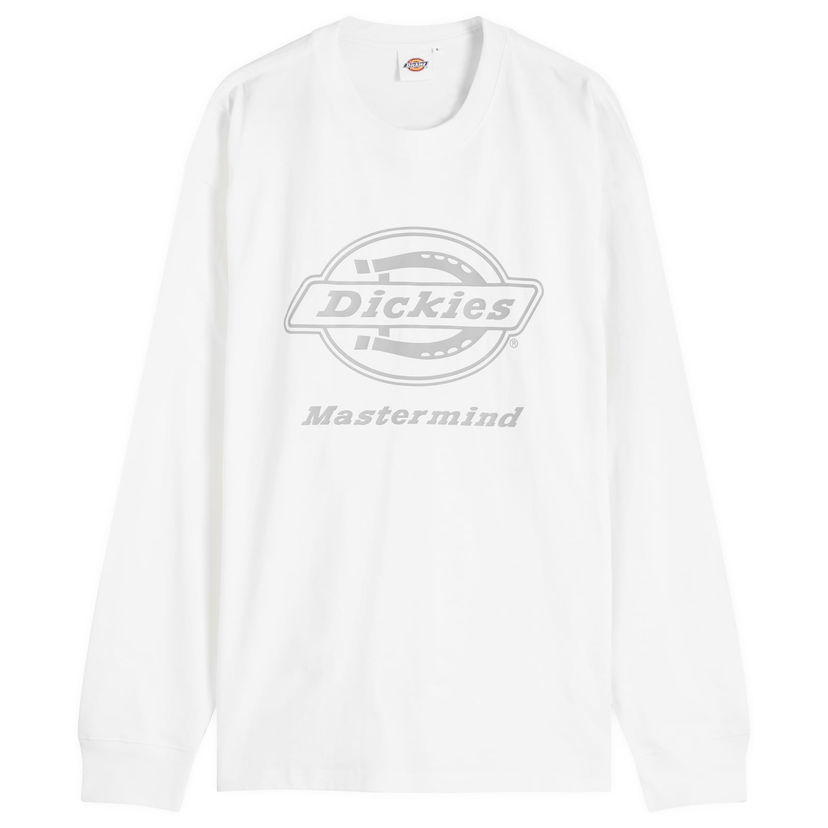 T-shirt Mastermind WORLD MASTERMIND WORLD x Dickies Logo Long Sleeve T-Shirt, Size Large Vit | MJ25C14-TS216-1
