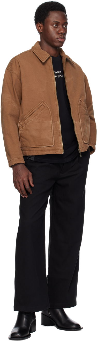 Byxor izzue Relaxed Fit Twill Pants Svart | IZXPTL6137W4NBKX, 3