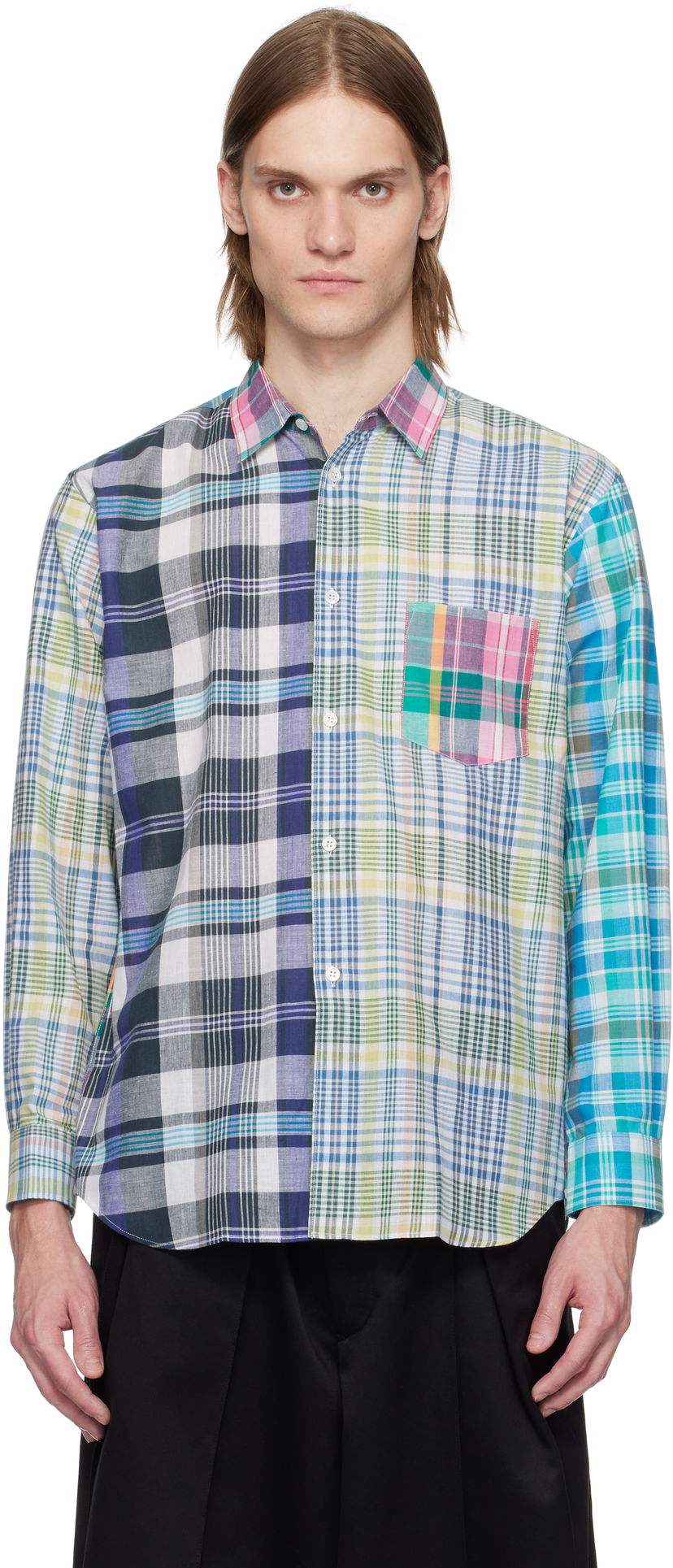 Skjorta Comme des Garçons Comme des Garçons Shirt Yarn Dyed Check Poplin Shirt Flerfärgad | FO-B008-051