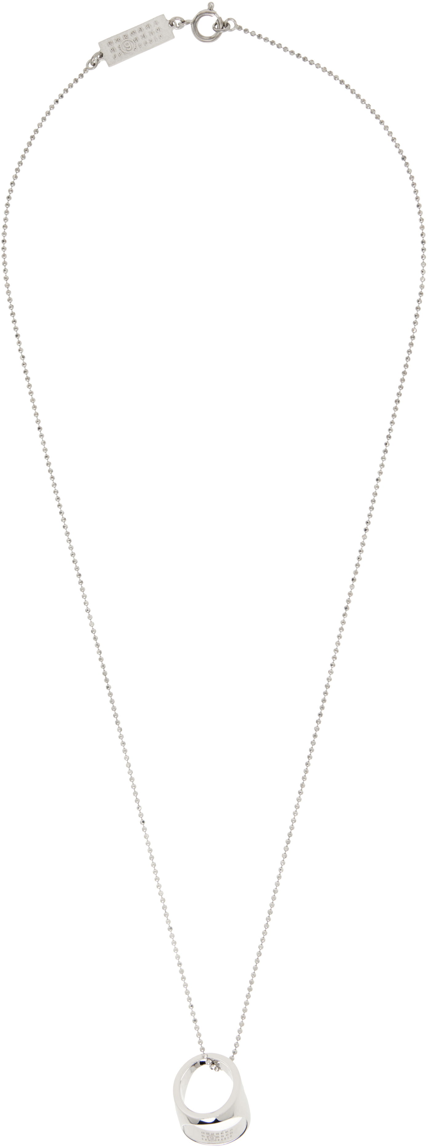 Halsband Maison Margiela MM6 Maison Margiela Gold Signet Ring Pendant Necklace Gul | SM6UU0084 P7355, 1