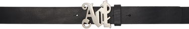 Bälten Palm Angels Leather Monogram Belt Svart | PMRB036S25LEA0011072, 0