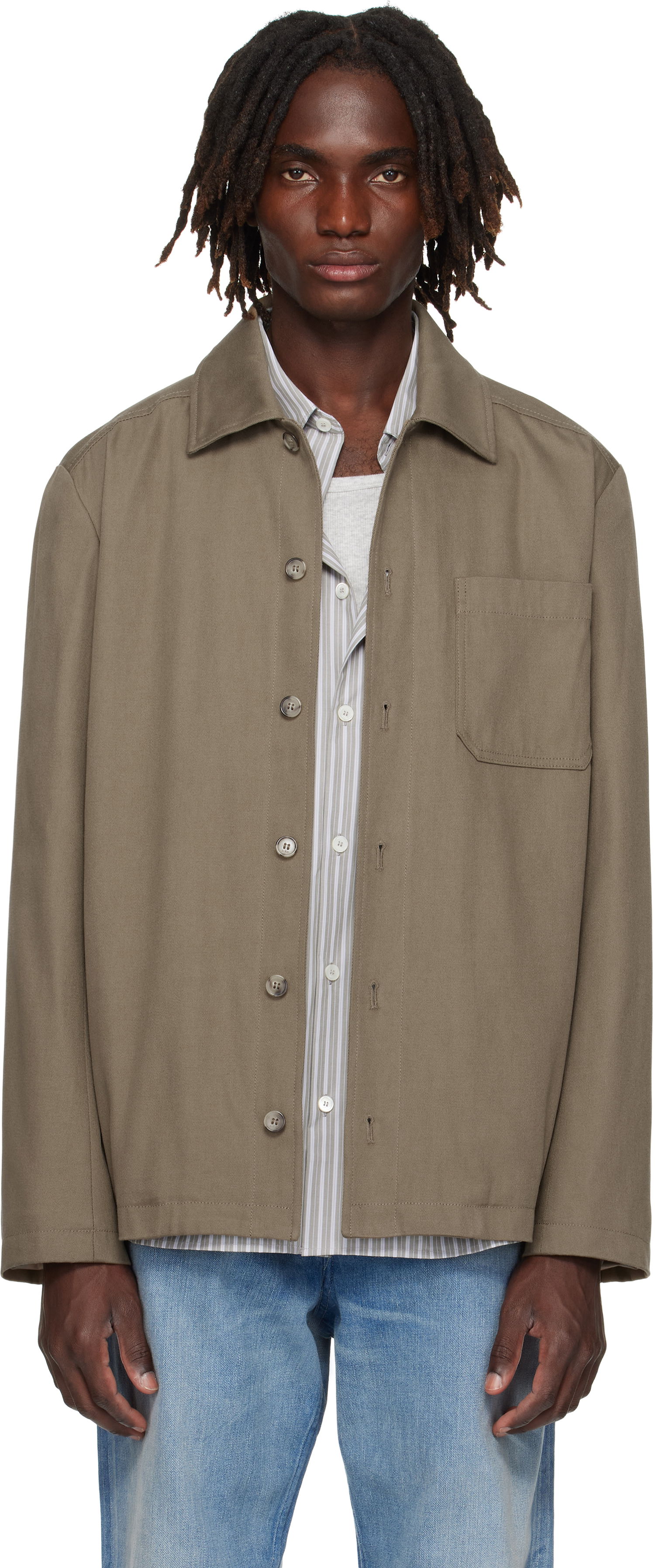 Jacka A.P.C. A.P.C. Jeffray Button-Up Jacket Grön | COFCO-H02991, 0