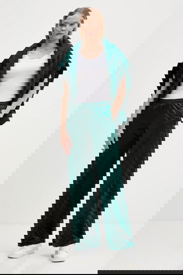 Byxor adidas Originals adidas Originals Velvet Tp Wide Leg Pants Grön | JV7509, 1