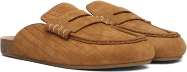 Sneakers och skor JW Anderson JW Anderson Stitch Ridged Loafer Mules Brun | LF0079-LA0375, 3