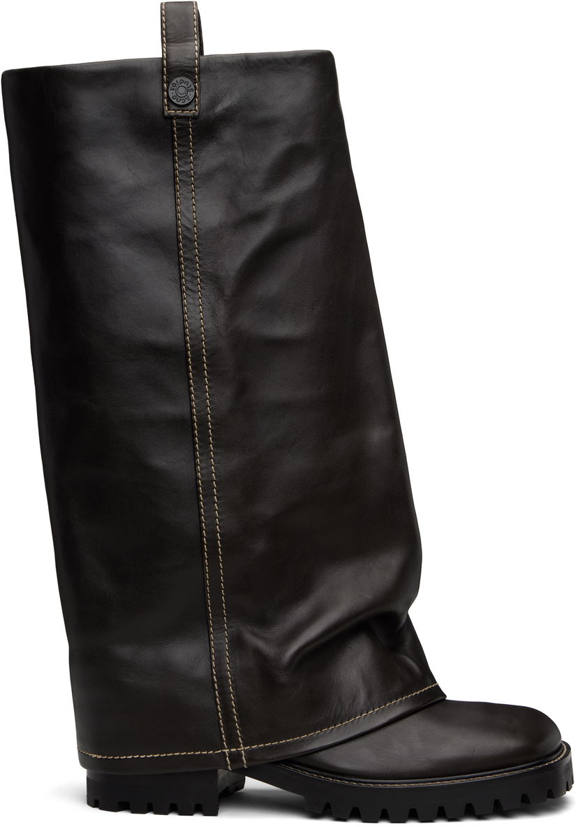 Trenchcoat Acne Studios Acne Studios Leather Slouch Boots Svart | BD0339-