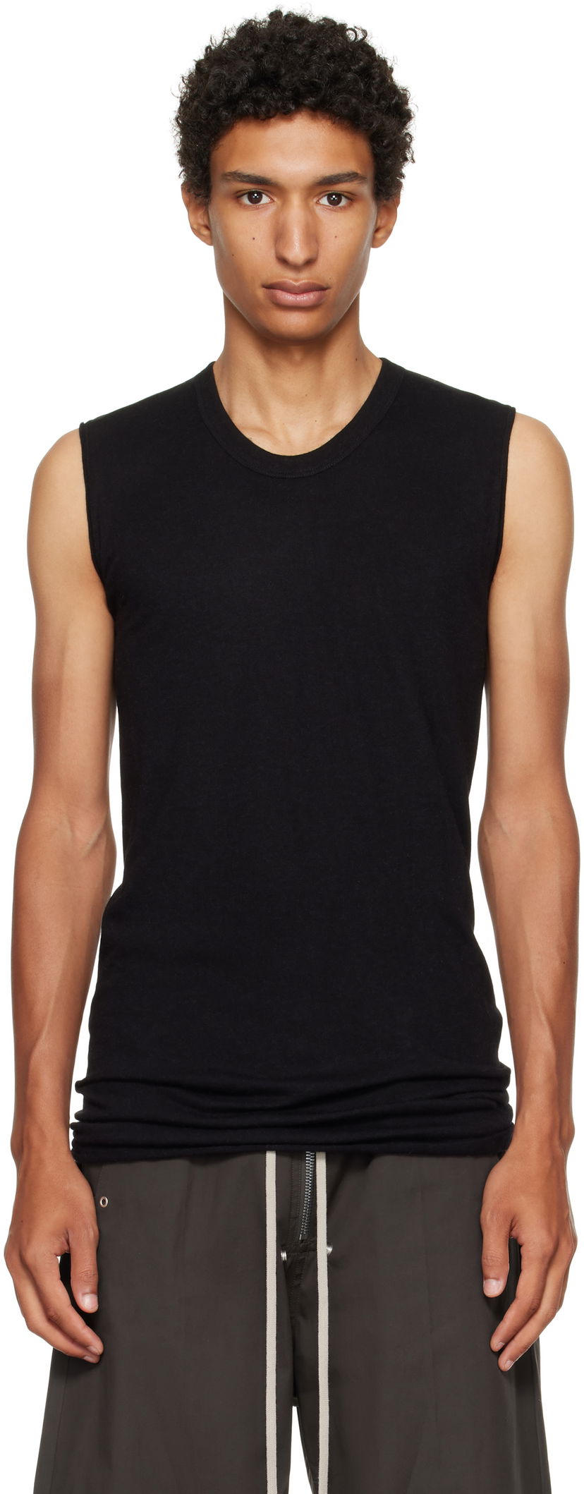 Linne Rick Owens Rick Owens Concordians Basic Tank Top Svart | RU02E1151 JR