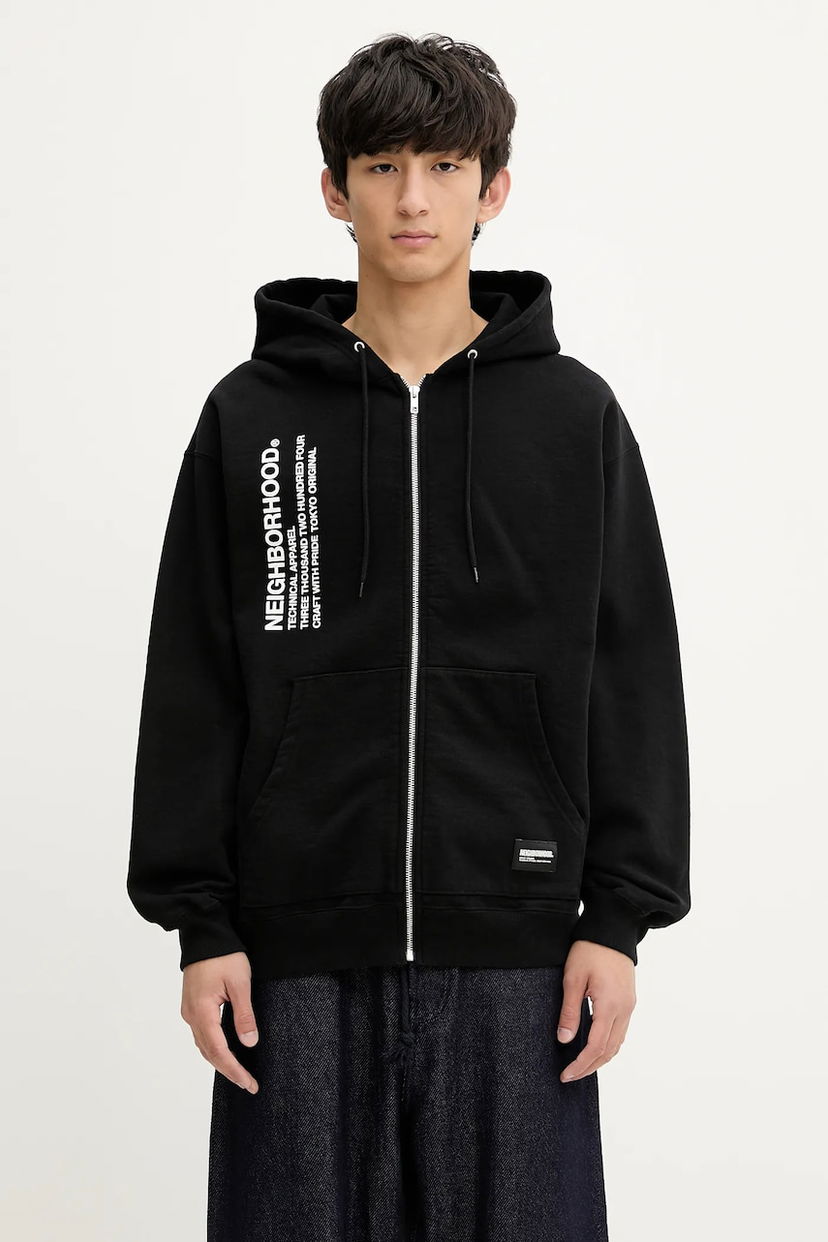 Sweatshirt Neighborhood NEIGHBORHOOD Solid Sweat Zip Hoodie Svart | 251UWNH.CSM05