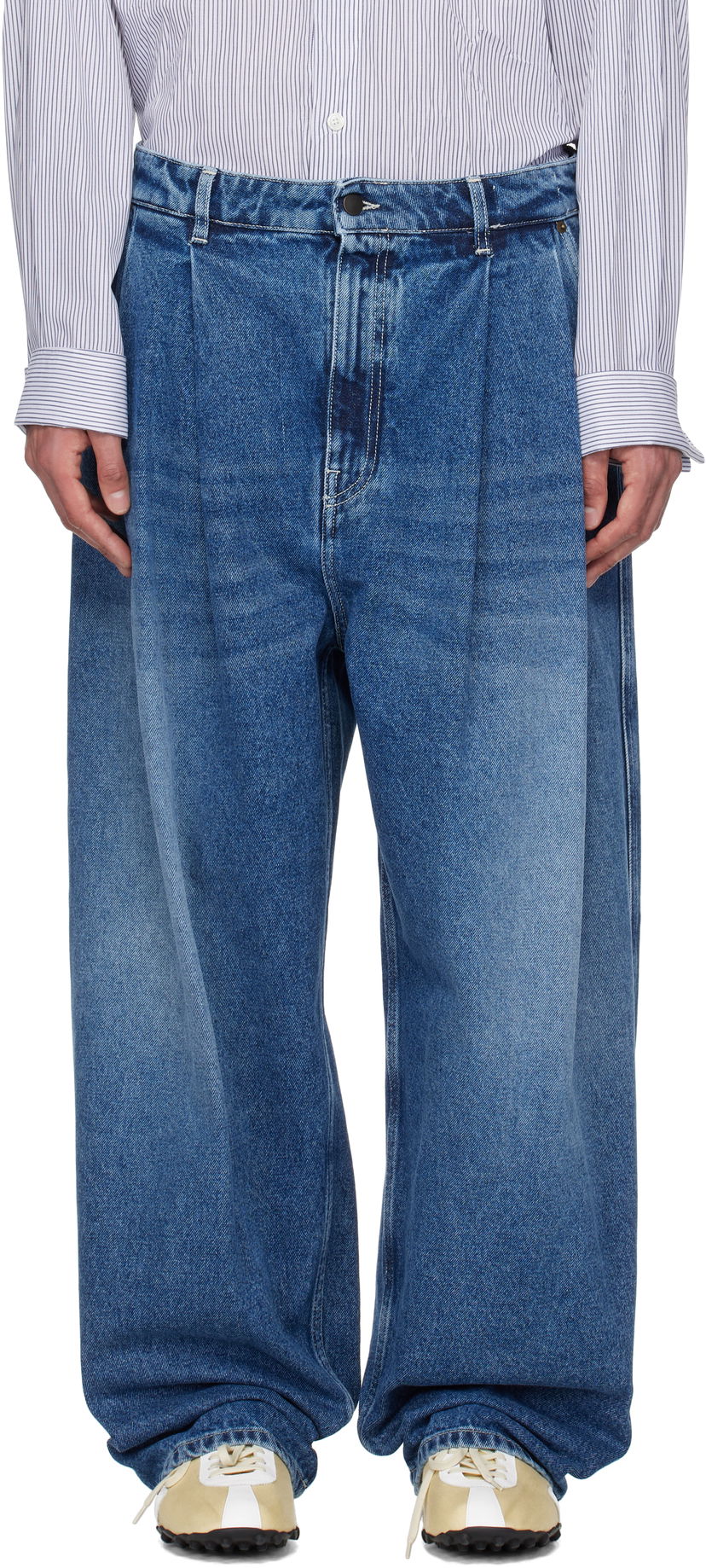 Jeans HED MAYNER Hed Mayner Pleated Jeans Blå | HMMA67021A-HA191