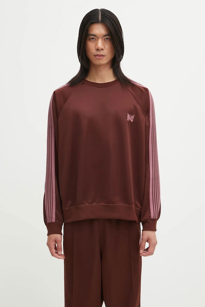 Sweatshirt Needles Needles Track Crew Neck Sweatshirt Brun | RW315