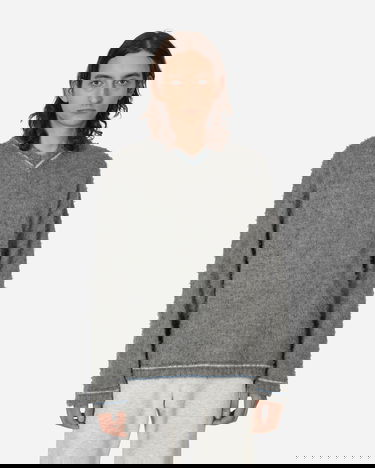 Sweater ERL Washed V-Neck Sweater Grå | ERL05N002 1, 1