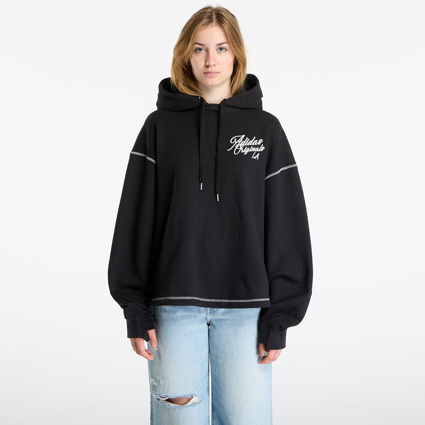 Sweatshirt adidas Originals LA Originals Santa Monica Hoodie with Contrast Stitching Svart | JX6133