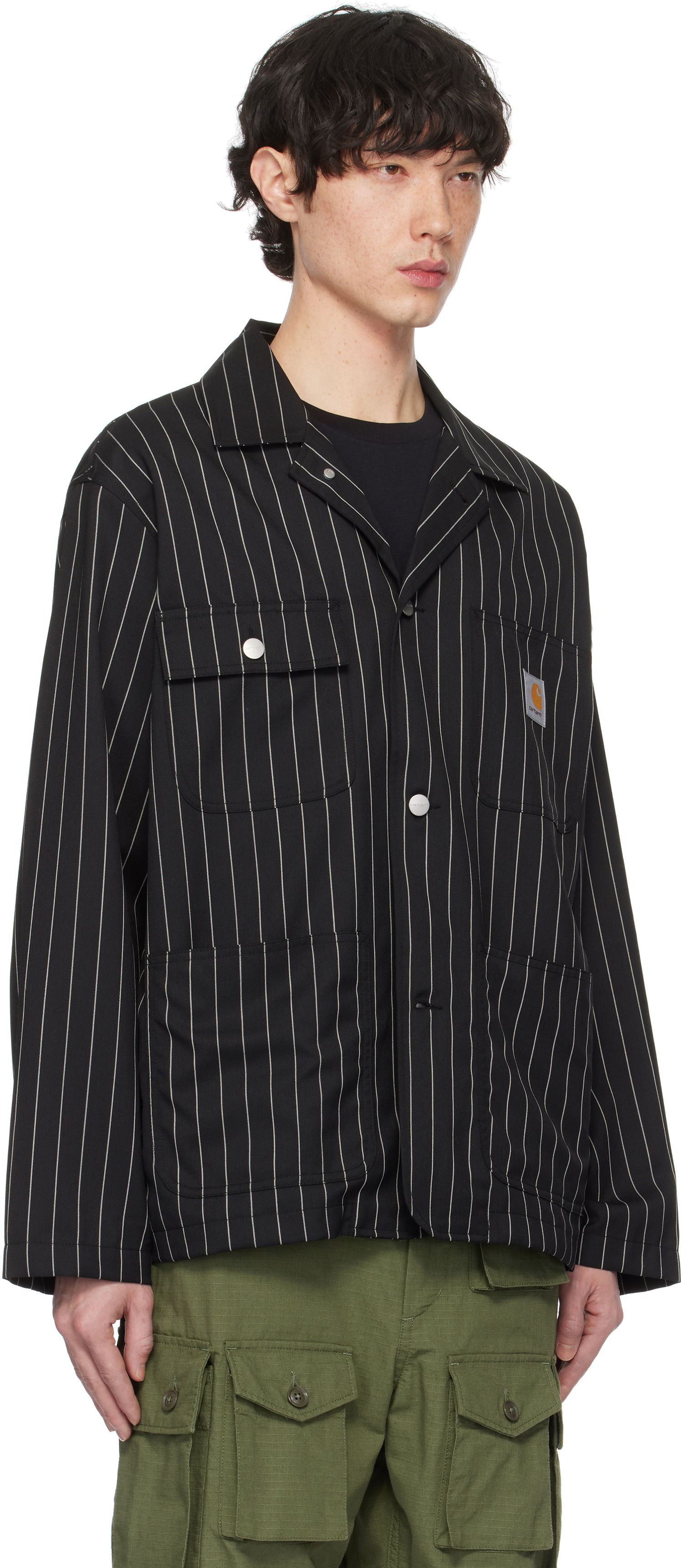 Jacka Carhartt WIP Work In Progress Seaton Pinstriped Blazer Svart | I034437, 1