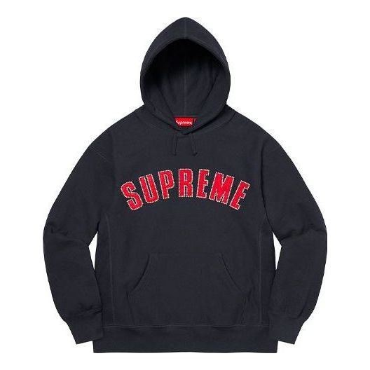 Sweatshirt Supreme Pearl Logo Hooded Sweatshirt Mörkblå | SUP-FW21-171, 0