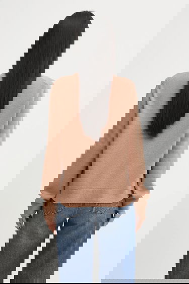 Sweater MAISON KITSUNÉ Maison Kitsuné Baby Fox Lambswool Regular Fit Crew Neck Sweater Beige | PW00817KT1006, 2