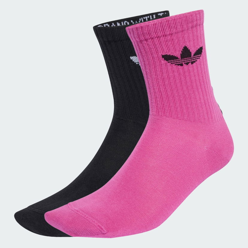 Strumpor adidas Performance Ribbed Quarter Socks 2 Pairs Svart | JX5210