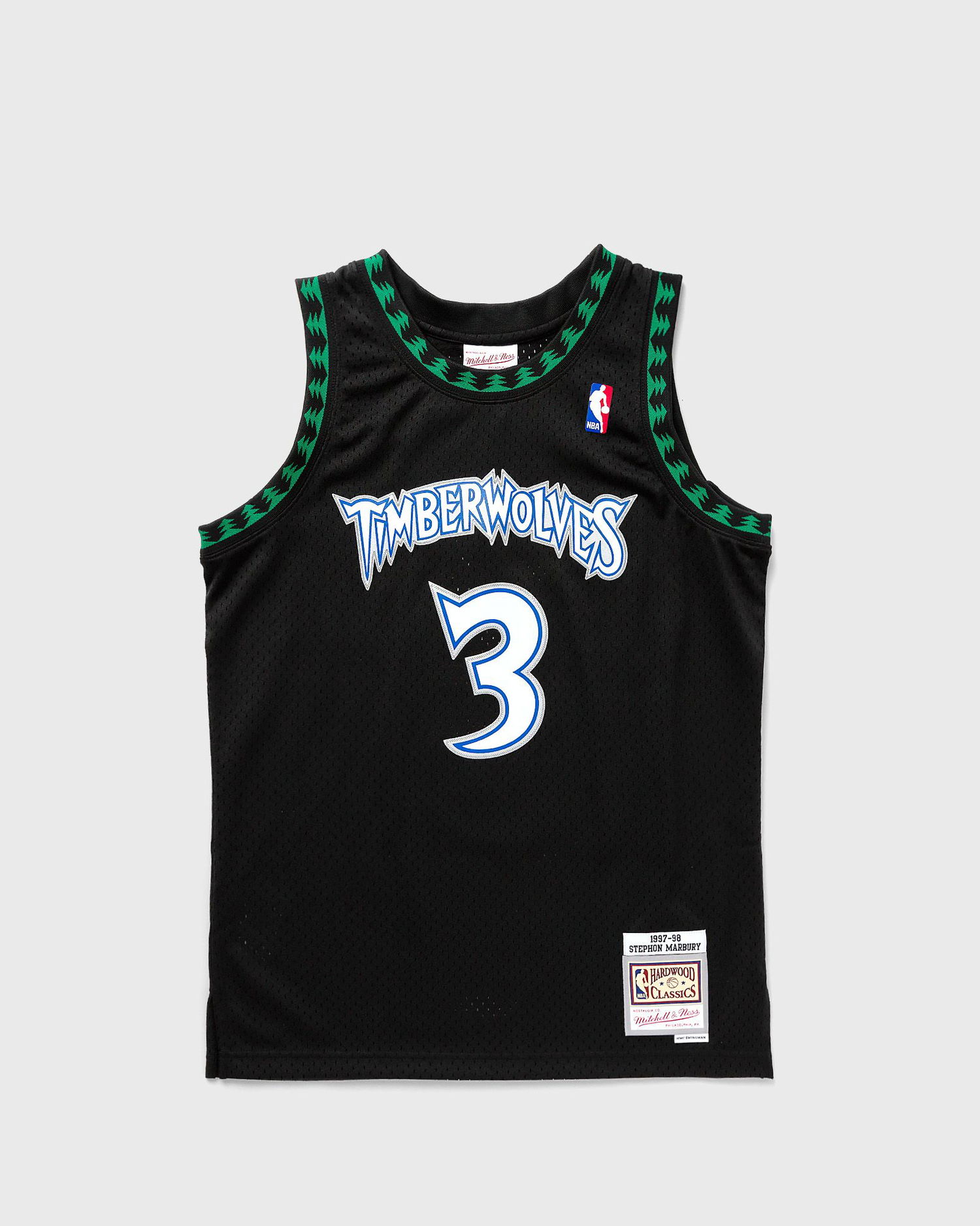 Jersey Mitchell & Ness NBA Swingman Jersey Minnesota Timberwolves Alternate 1997-98 Stephon Marbury #3 Svart | SMJYGS18393-MTIBLCK97SMB, 0