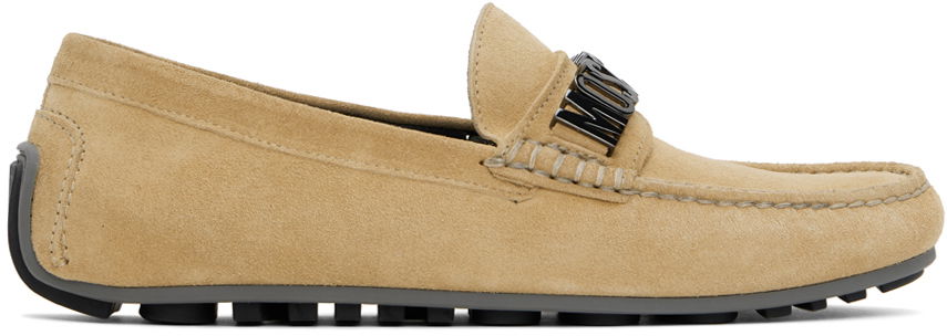 Kläder Moschino Moschino Suede Driver Loafers Beige | MB10020G1I GF0, 0