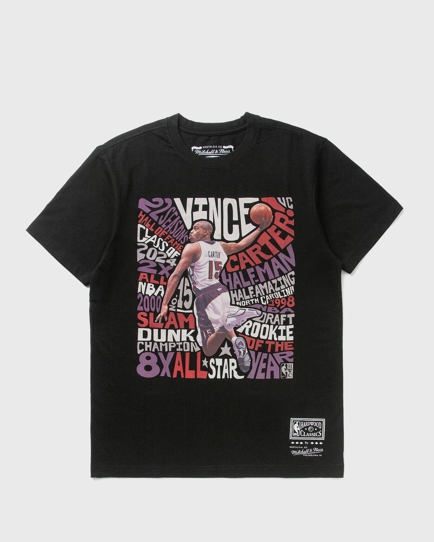 T-shirt Mitchell & Ness Toronto Raptors Vince Carter Abstract Graphic T-Shirt Svart | SS12544-TRABLCKVC, 1
