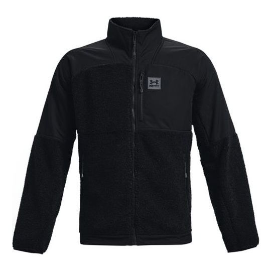 Sweatshirt Under Armour Mission Full-Zip Boucle Jacket Svart | 1366091-001